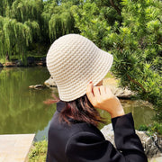 Casual Knitted Bucket Hat for Women