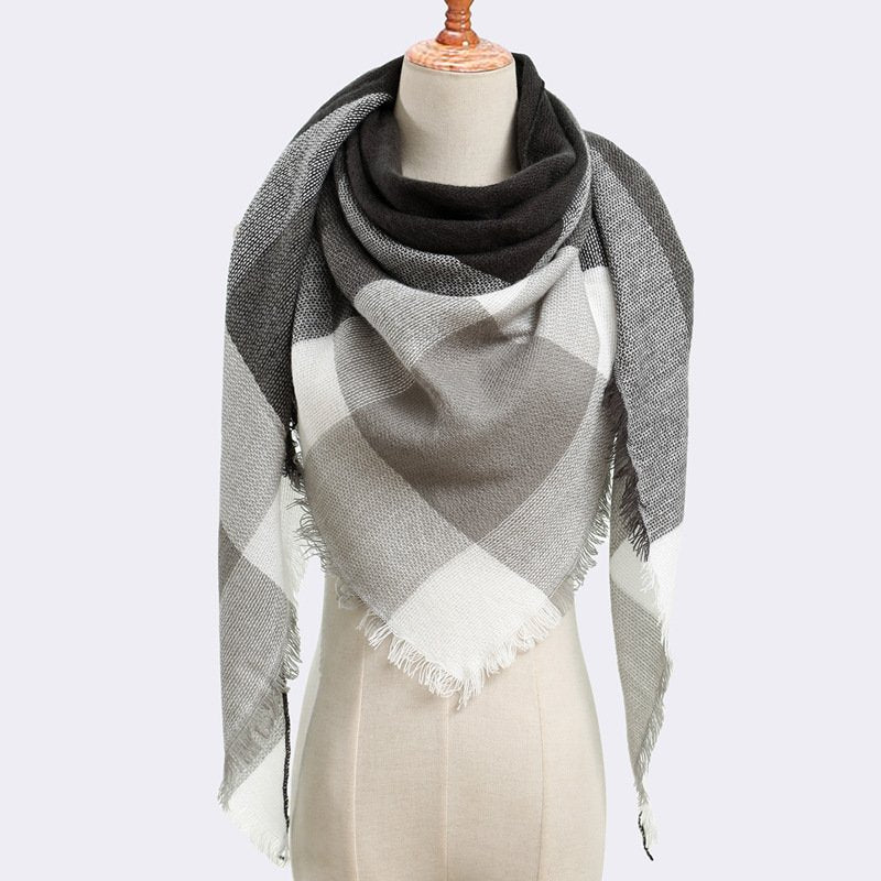 Warm Plaid Scarf
