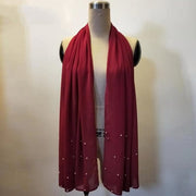 Add a Pop of Color with Solid Beaded Headscarf