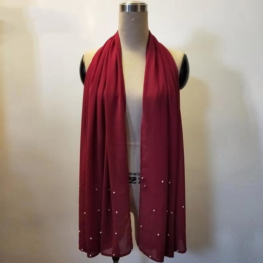 Add a Pop of Color with Solid Beaded Headscarf