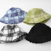 Plaid Fisherman Hat for Women - Casual Sun Protection