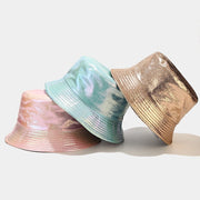Faux Leather Flat Top Fisherman Hat for Women