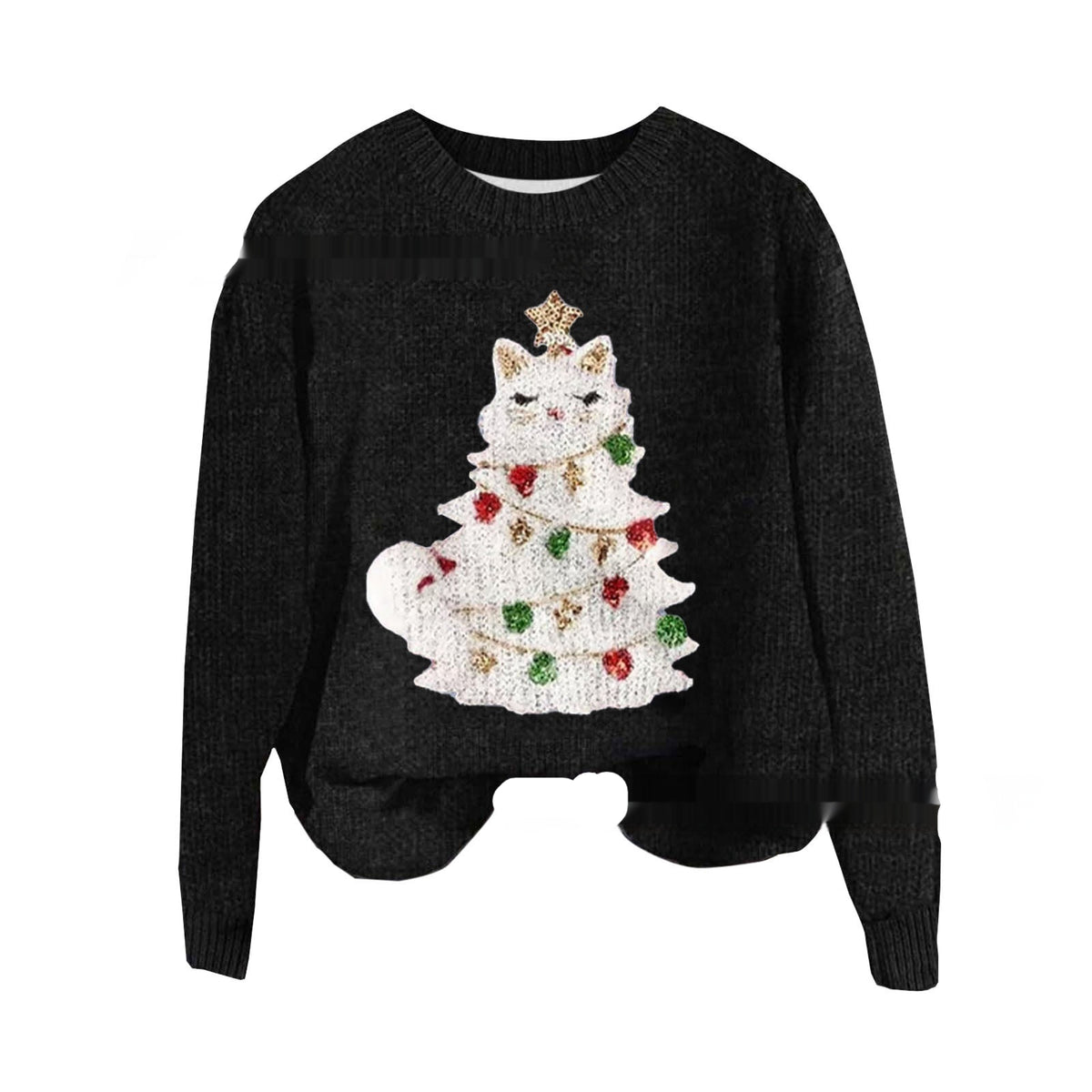 Arrival Chunky-knit 3d Digital-print Crewneck Sweatshirt