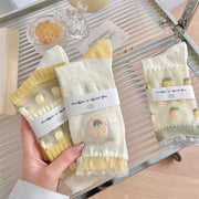 Breathable Women's Socks with Floral Pattern