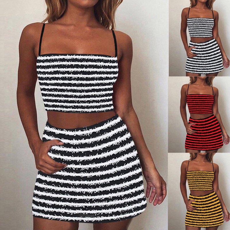 Women's Striped Spaghetti Strap Jumpsuit Dress