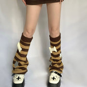 Dark Knit Wide Leg Socks for Women