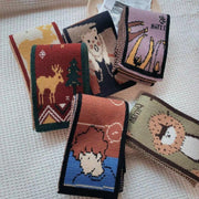 Winter Cartoon Knit Scarf for Women