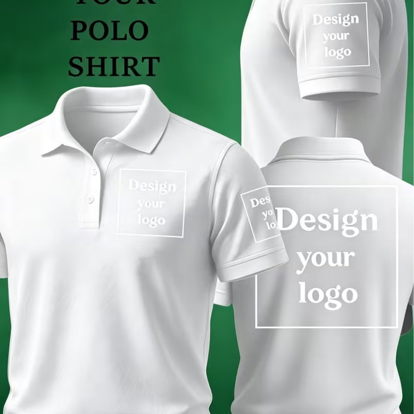 Men's Breathable Polo Shirt – Custom Logo, Classic Collar, Regular Fit, Summer‑Ready Comfort