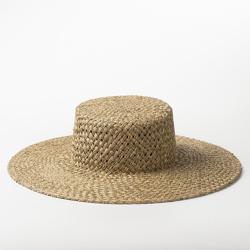 Seaweed Sun Protection Flat Top Straw Hat