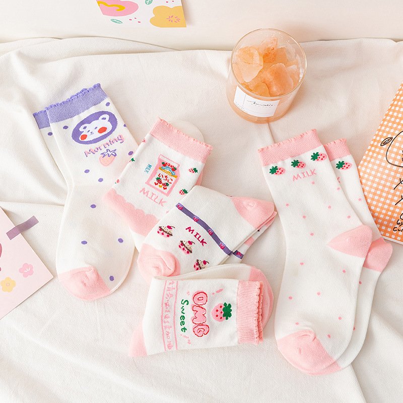 Cute Mid-calf Autumn Socks for Women