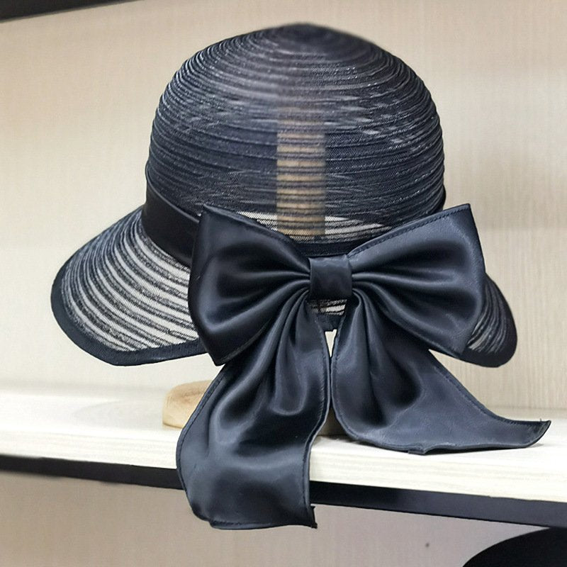 Breathable Satin Bow Back Fishing Cap for Women