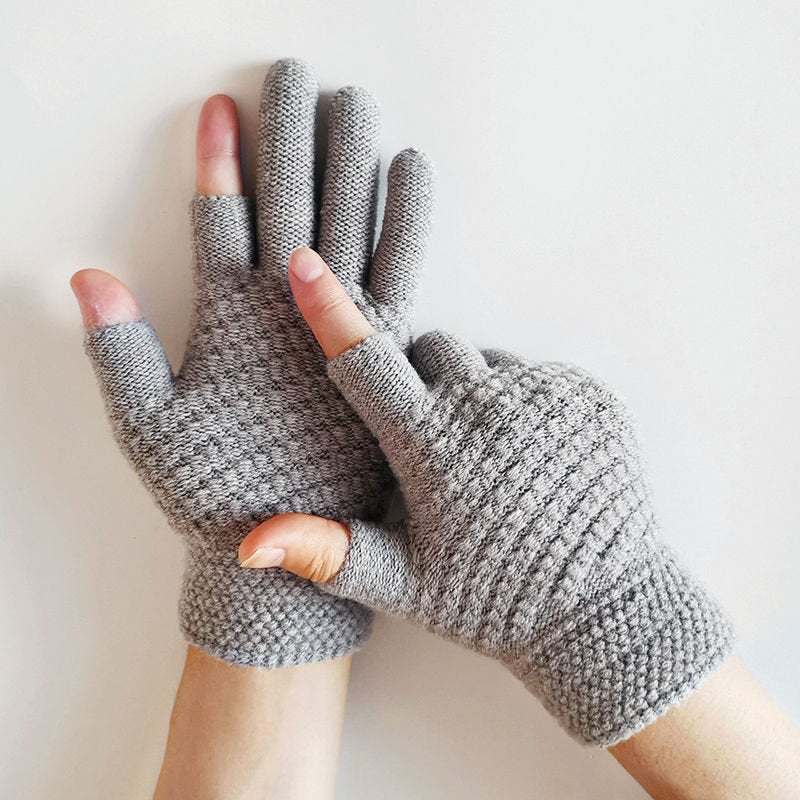 Warm Touchscreen Knitted Gloves for Women