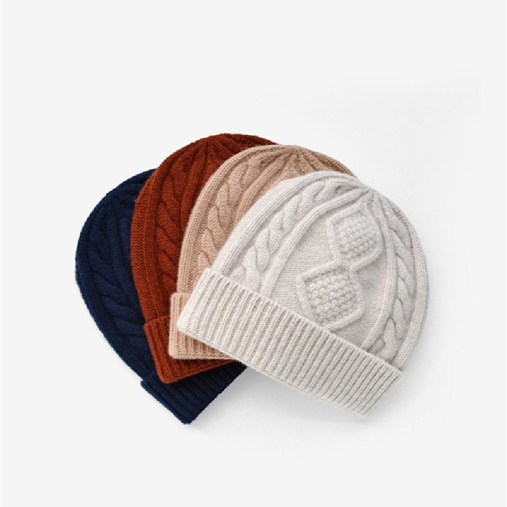 Stay Warm with Diamond Twist Wool Hats for Women
