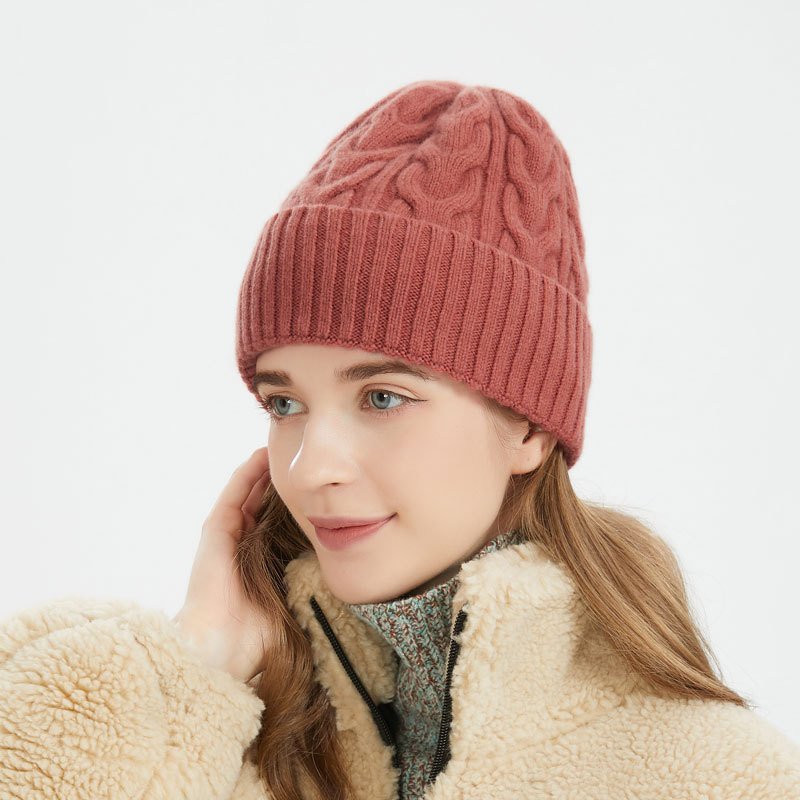 Warm Wool Knitted Hat for Women