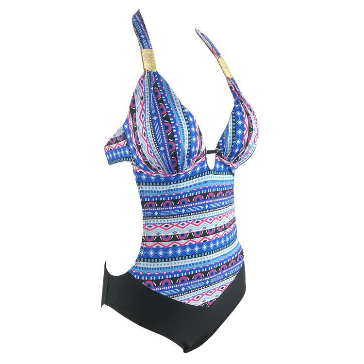 Sexy Backless Halter One-Piece Swimsuit