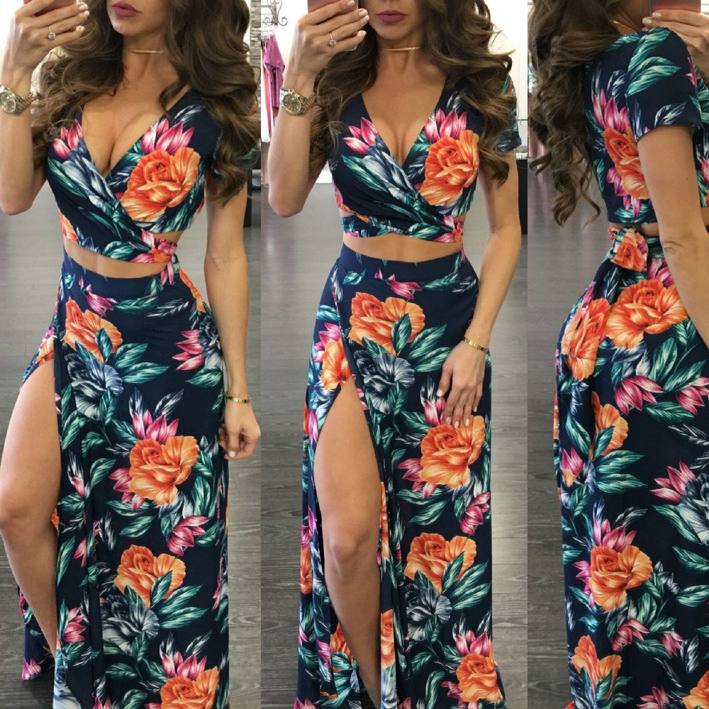 Floral Two-piece Suit for Women