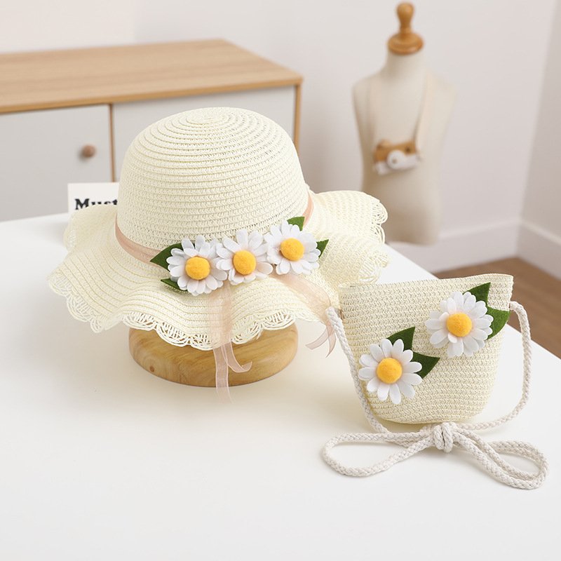 Protective Kids' Straw Hat with Built-in Sunscreen