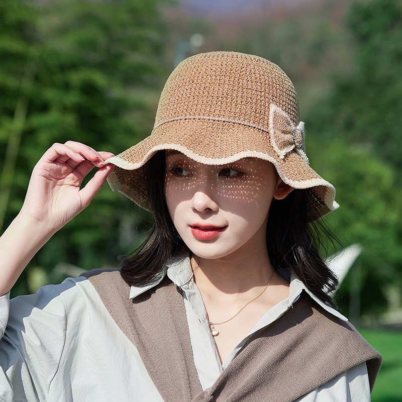 Protective Women's Sun Hat with Adjustable Bow