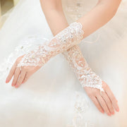 Elegant Fingerless Wedding Gloves for Brides