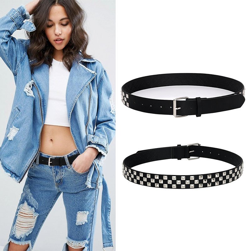 Studded Punk Rock Belt With Pin Buckle