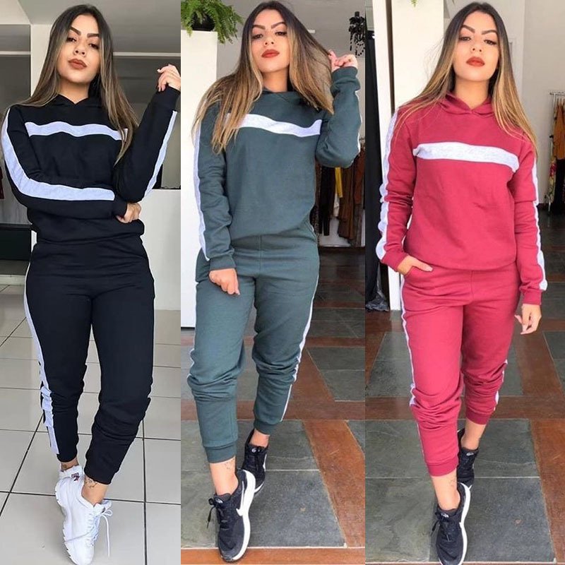 Casual Patchwork Jumpsuit Two-piece Set for Women