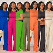 Casual Wide-leg Jumpsuit Set for Women