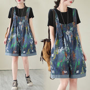 Relaxed Fit Denim Printing Pants