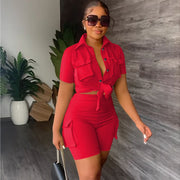 Solid Color Two-piece Set for Women