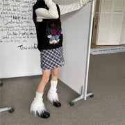 Fur Knitted Leg Warmers for Women - 9 Colors