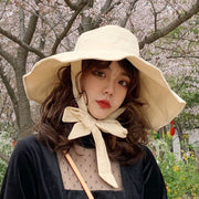 Wide Brim Sun Protection Windproof Hat for Women