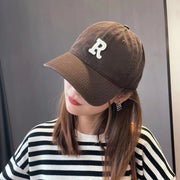 Casual R Letter Face-showing Baseball Hat