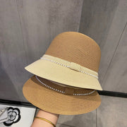 Summer Sun Protection French Pearl Straw Hat