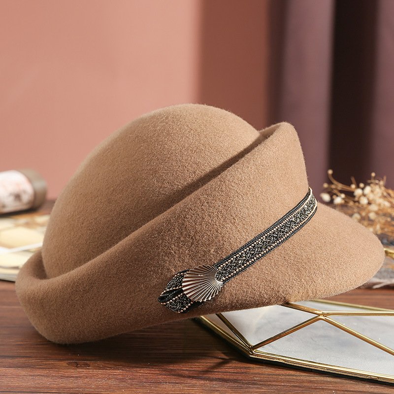Woolen Peaked Cap for Women