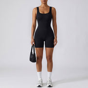 Hollow-out Back-enhancing One-piece Suit