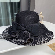 Kids' Summer Hat with Elegant Lace Bow