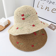 Wavy Brim Straw Fisherman Knitted Hat - Beachy Chic Sun Protection