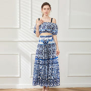 Retro Summer Two-piece Set for Women