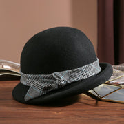Vintage Woolen Bucket Hat for Women