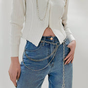 Metal Punk Waist Chain Detachable Strap Hip Hop Chic Cool Chain