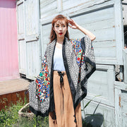 Stay Cool in Style: Black Polyester Scarf