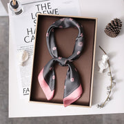 Cozy Gray Towel with Floral Pattern
