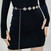 Women's Fashion Chain Belt Waist Chain Cutout Iron Geometric Belt