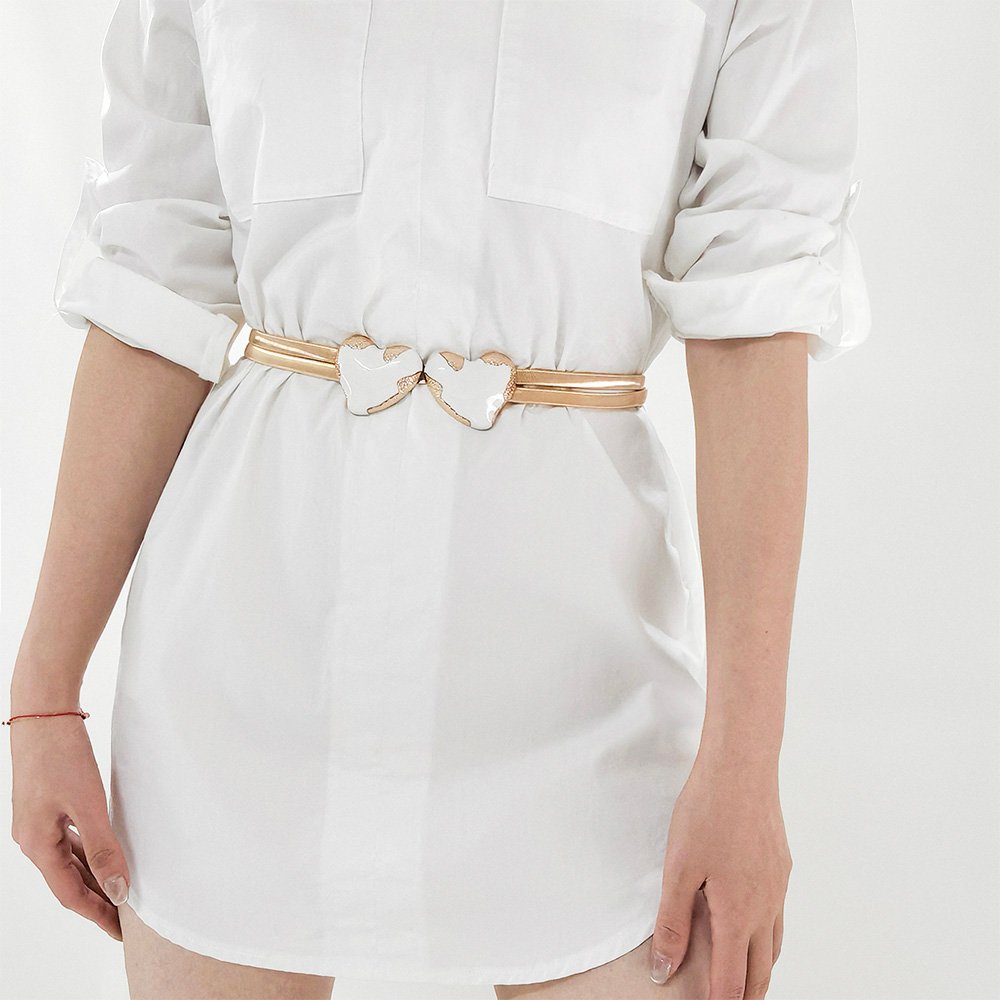 Gold Waist Chain for Women - Simple Double Spring Elastic
