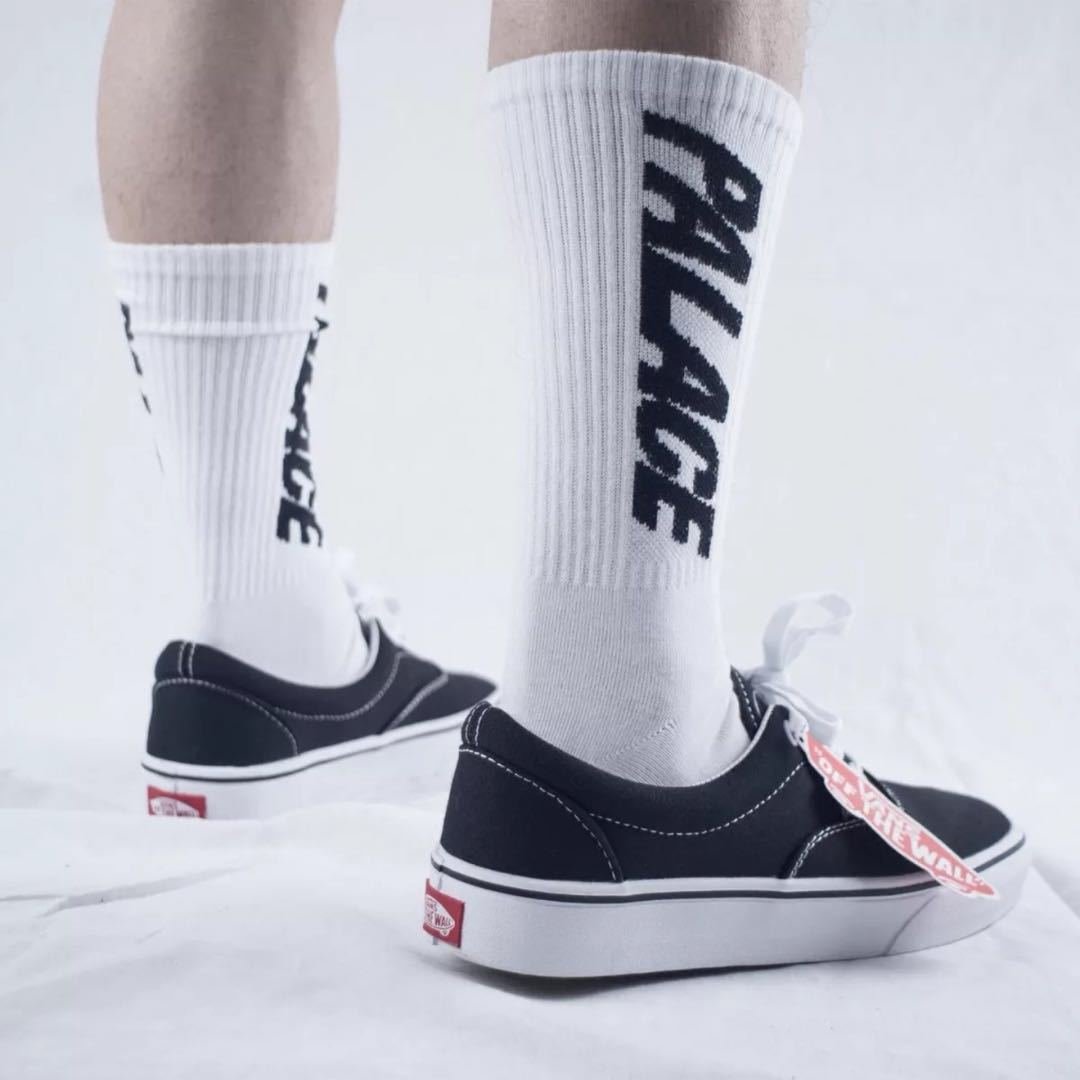 Trendy Black & White Letter Socks for Men & Women