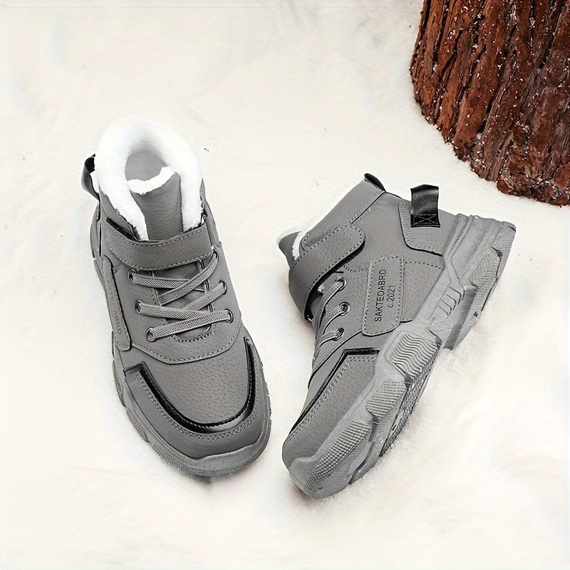 Boys' Winter Boots with Warm Fleece Lining – Casual Snow-Ready Footwear