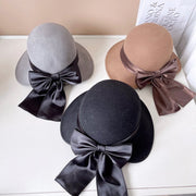 Warm Kids' Bow Fisherman Hat for Autumn Winter