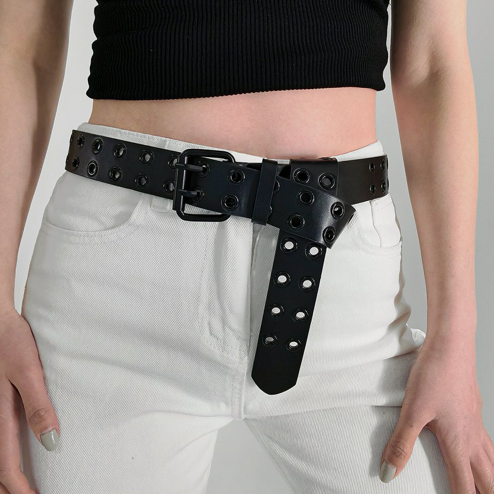 Trendy Double-buckle Cutout Belts for Men & Women