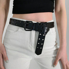 Trendy Double-buckle Cutout Belts for Men & Women