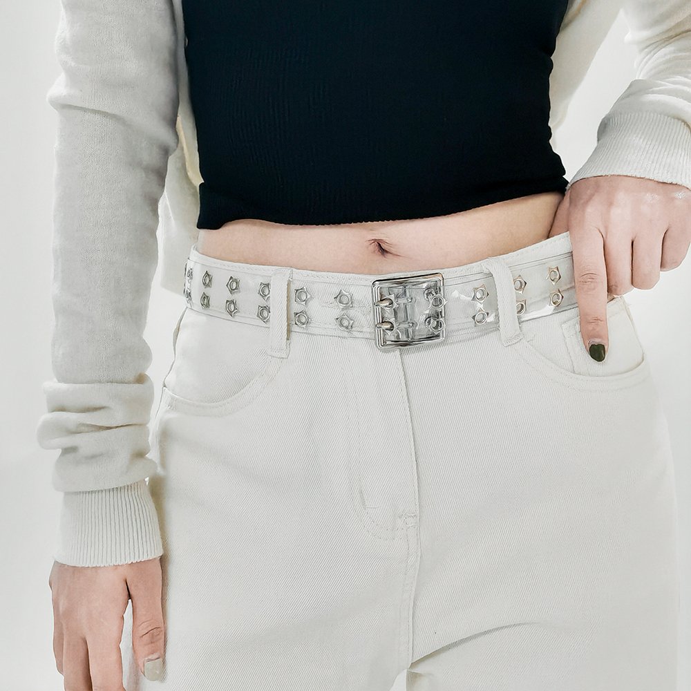 Transparent Double Breasted Star Belt - Fashion Waist Chain Accessory