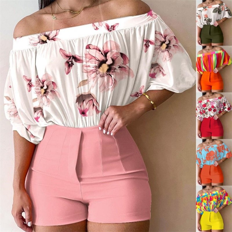 Elegant Floral Print Outfit Set for Women